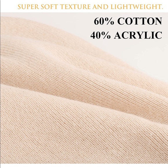 BEIGE UNISEX SATIN LINED (winter) BEANIE HAT (BRAND NEW) - Picture 5 of 5